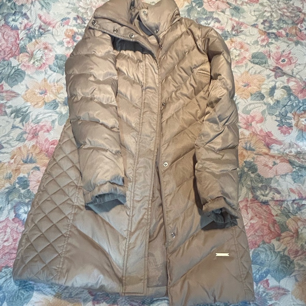 Kenneth Cole Reaction Women's Quilted Brown Puffer Coat